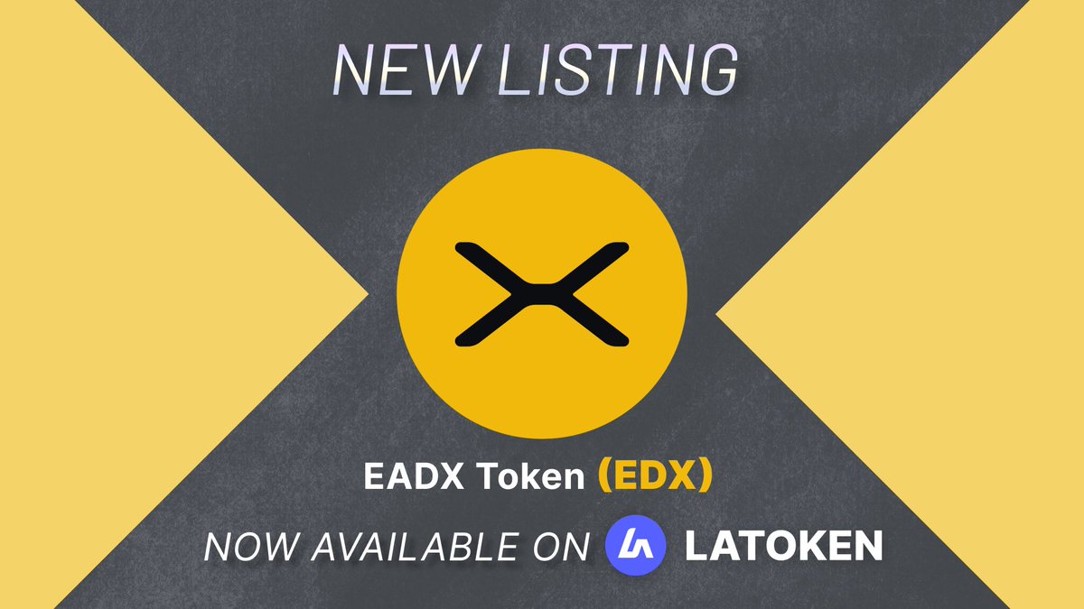 Latoken_cex's tweet image. 🏆 EADX Token (EDX) has been listed on LATOKEN!

EADX Token (EDX) is the native utility token of the EADX ecosystem, designed to empower users and facilitate transactions within the platform of our innovative cryptocurrency hybrid exchange, the EADX Exchange. With a maximum…