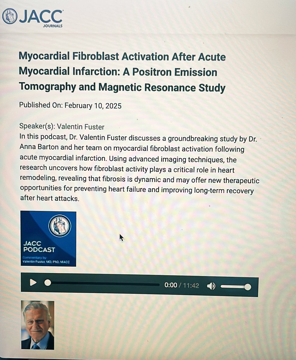 Anna Kate Barton (@annakatebarton) on Twitter photo Pleasantly surprised (and honoured!) to see this fantastic podcast covering our recent FAPI PET/MR publication from <a href="/JACCJournals/">JACC Journals</a> and Professor Valentin Fuster. Listen to his take here:
jacc.org/digital-conten…
And read our paper here:
jacc.org/doi/10.1016/j.… Pleasantly surprised (and honoured!) to see this fantastic podcast covering our recent FAPI PET/MR publication from <a href="/JACCJournals/">JACC Journals</a> and Professor Valentin Fuster. Listen to his take here:
jacc.org/digital-conten…
And read our paper here:
jacc.org/doi/10.1016/j.…