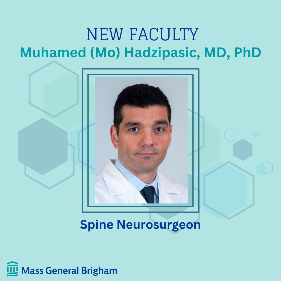 Welcome Dr. Muhamed (Mo) Hadzipasic to the MGB Neurosurgery Department! 🎉 Dr. Hadzipasic, our newest Spine Neurosurgeon, will complete his fellowship in complex spine surgery at the Cleveland Clinic this summer before officially starting with us in August 2025. In addition to