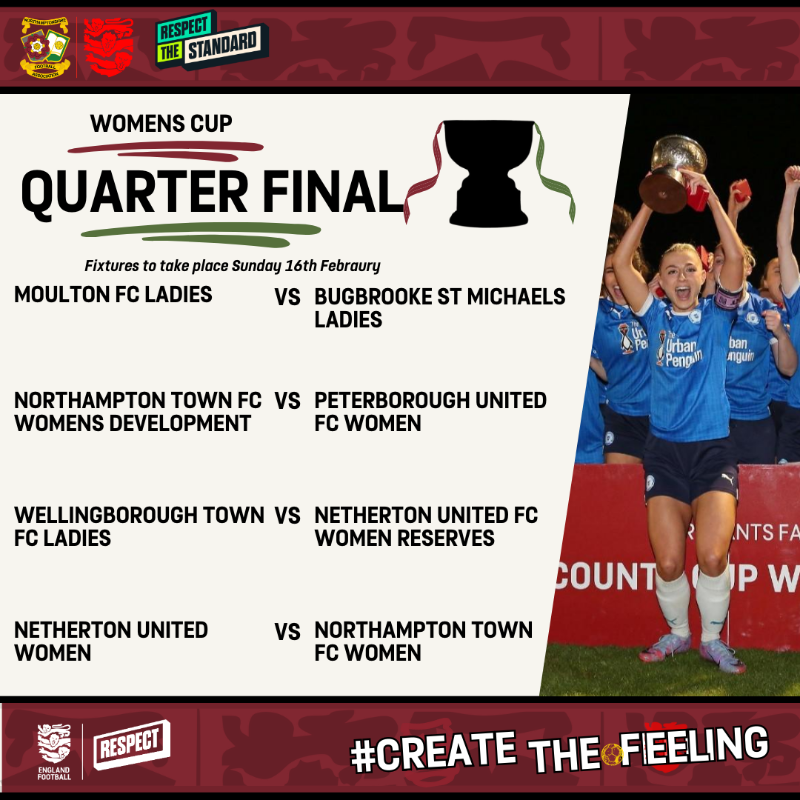 NorthantsFA's tweet photo. More County Cup action this weekend! 🏅⚽
We see the Girls Invitational Cup semi finals across the U16, U14 and U12 age groups this Saturday ⚽
On Sunday the Women's cup Quarter Final takes place 🏆
#Createthefeeling #ourpathways https://t.co/BD8Rkrzm3B