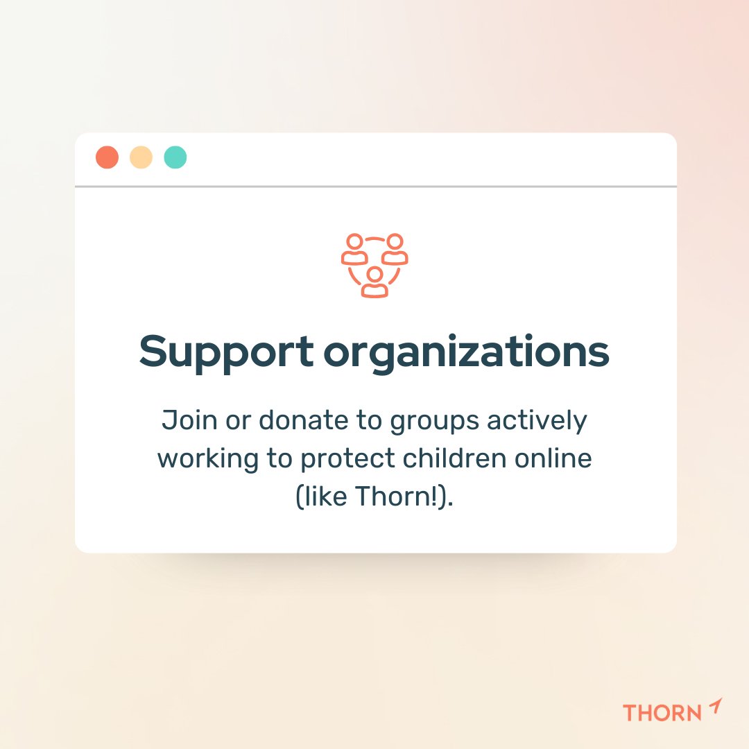 On #SaferInternetDay, here's how you can make a difference:

👉 Educate yourself
👉 Advocate for safety
👉 Support organizations

Get involved: thorn.org/support/

#SID2025