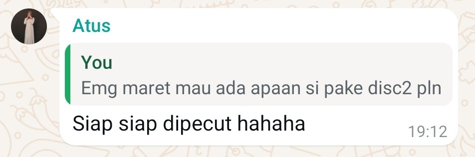 Dikasih diskonan listrik 2 bulan tp berita tiap harinya darderdorrrr <a href="/atussyafira/">masyafira</a> tambahin kek disc nya jd 5 th gitu ya😩