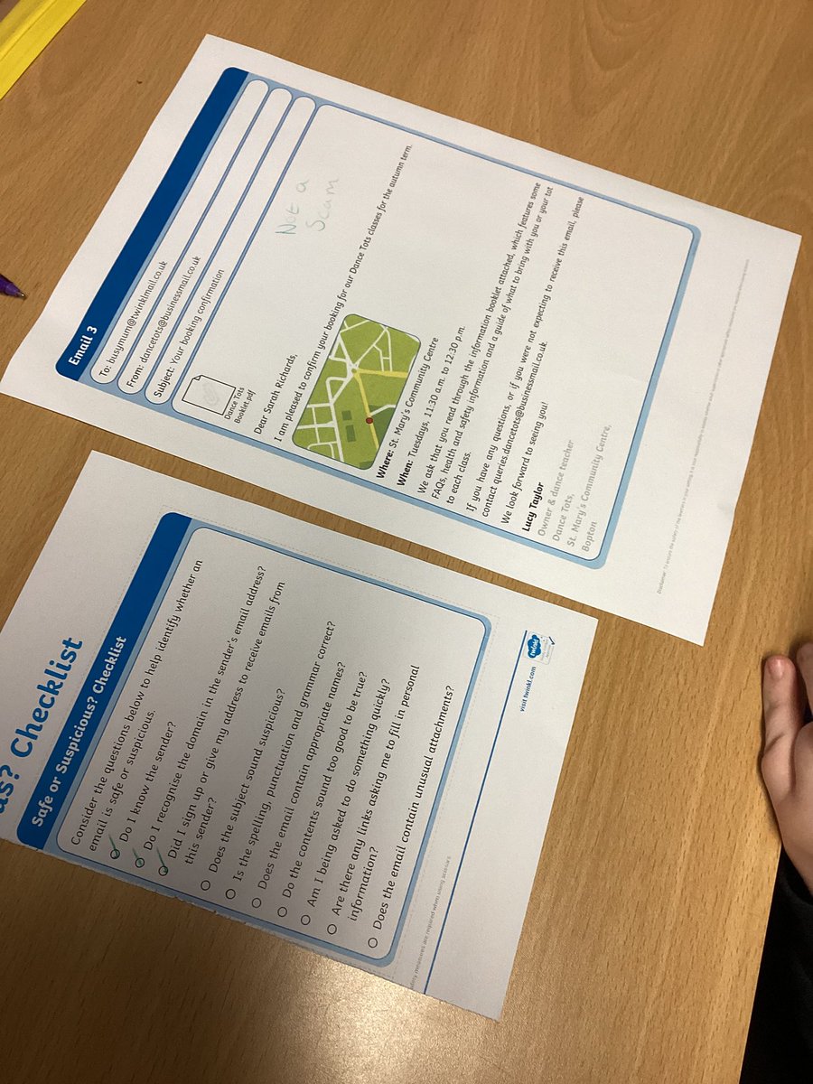 This afternoon, 6A have enjoyed celebrating Safer Internet Day! 
They have become super scam detectives and are now able to identify whether messages/emails are suspicious or safe. 

REMEMBER: If it’s too good to be true, it probably is! 💻🖥️

<a href="/paganelschool/">Paganel Primary</a>