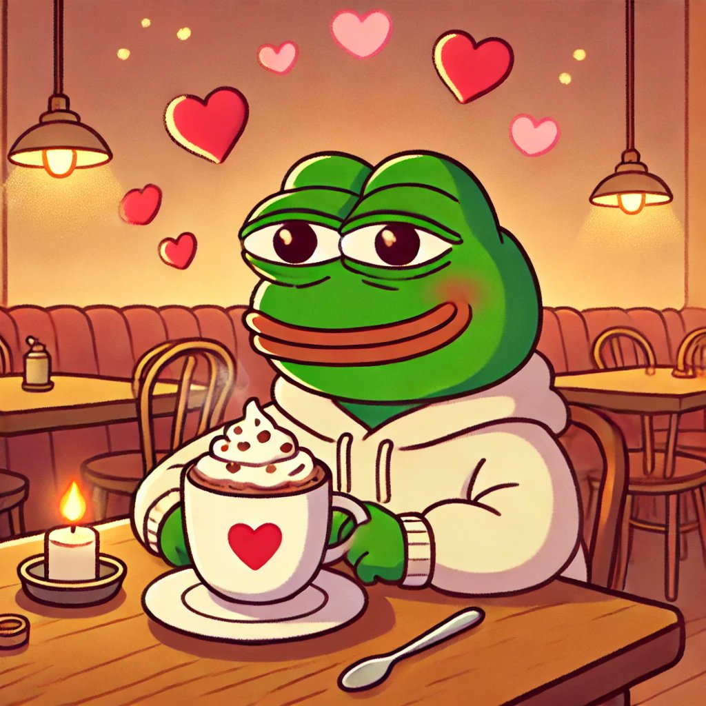 POV: You walk into a café and see Pepe waiting for you with your favorite drink. ☕💘 Are you sitting down or leaving him on delivered?