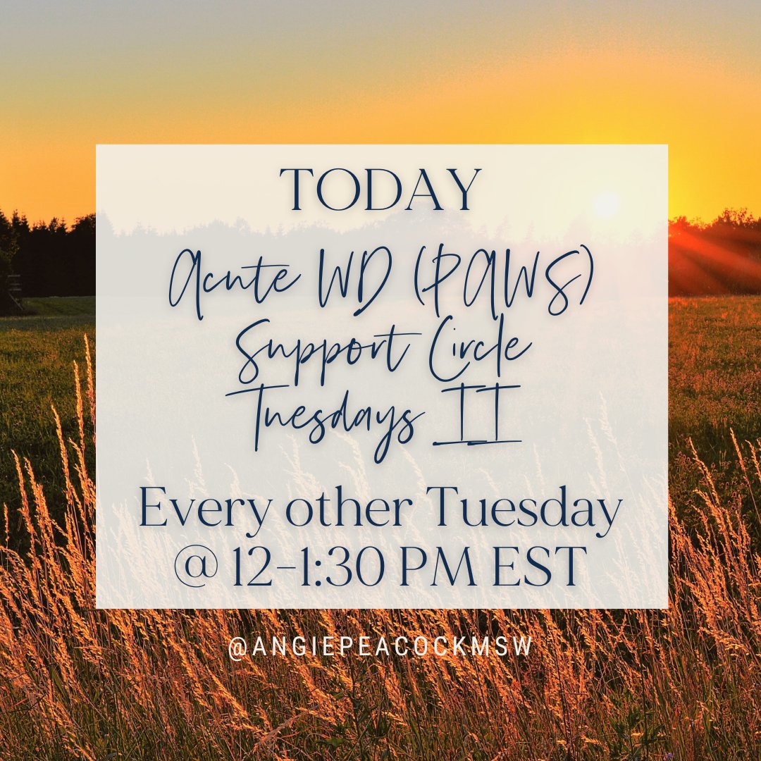 angpeacock1111's tweet photo. Join us TODAY at 12 PM EST for our Acute WD (PAWS) Support Circle.
Register here: https://t.co/Uc6mhf19HF
#antidepressantwithdrawal #benzowithdrawal #antipsychoticwithdrawal #iatrogenicillness #iatrogenesis #PAWS #acutewithdrawal https://t.co/BW2mQXDYQY