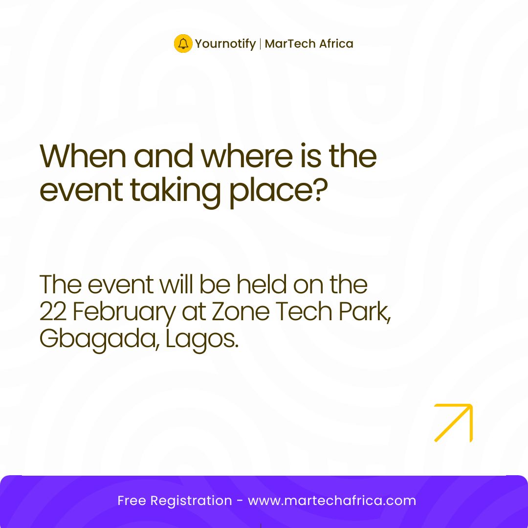yournotify's tweet image. If you&apos;ve been wondering when, where, and how to join Martech Africa 2.0. We’ve got the answers! 

Our FAQs has all the details.

🔗 martechafrica.com – Register now for FREE! 🎟

#MartechAfrica #EventFAQs #MarketingInnovation #TechMarketing #MartechAfrica2.0
