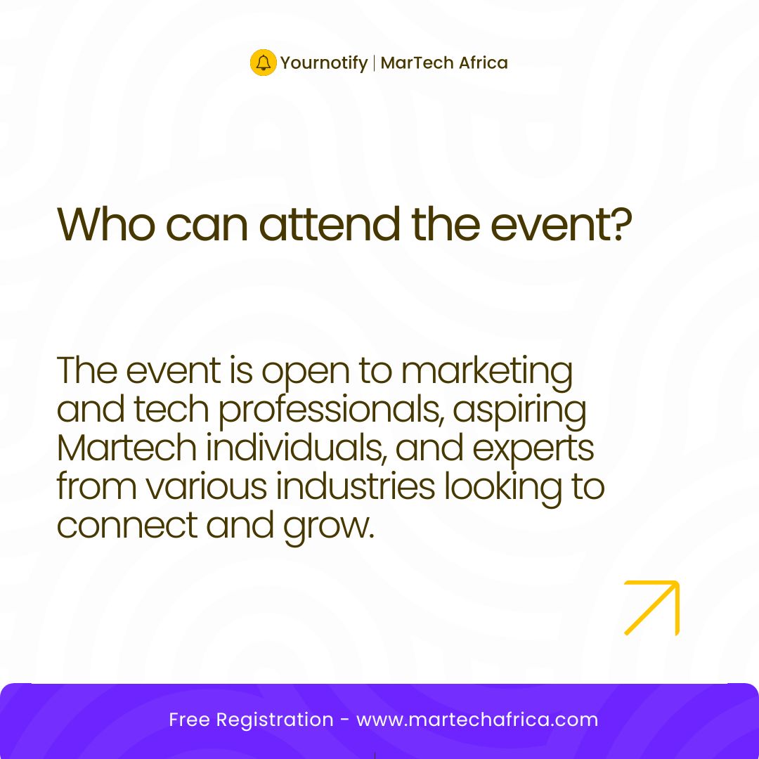 yournotify's tweet image. If you&apos;ve been wondering when, where, and how to join Martech Africa 2.0. We’ve got the answers! 

Our FAQs has all the details.

🔗 martechafrica.com – Register now for FREE! 🎟

#MartechAfrica #EventFAQs #MarketingInnovation #TechMarketing #MartechAfrica2.0