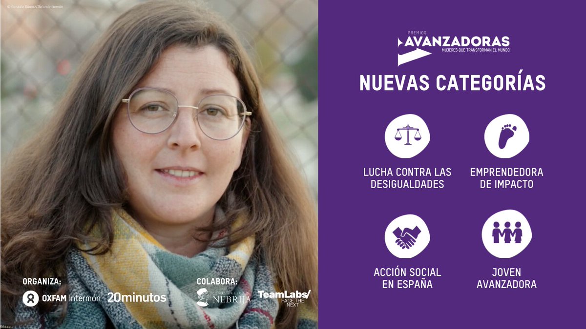 Oxfam Intermón (@oxfamintermon) on Twitter photo Una avanzadora es una mujer que mejora el mundo. Cuéntanos la historia de alguna que te haya inspirado. ¡Seguro que son muchas! Premios #Avanzadoras25 con <a href="/20m/">20minutos.es</a>, <a href="/Nebrija/">Universidad Nebrija</a> y @TeamLabs
oxfamintermon.org/es/premio-avan… Una avanzadora es una mujer que mejora el mundo. Cuéntanos la historia de alguna que te haya inspirado. ¡Seguro que son muchas! Premios #Avanzadoras25 con <a href="/20m/">20minutos.es</a>, <a href="/Nebrija/">Universidad Nebrija</a> y @TeamLabs
oxfamintermon.org/es/premio-avan…