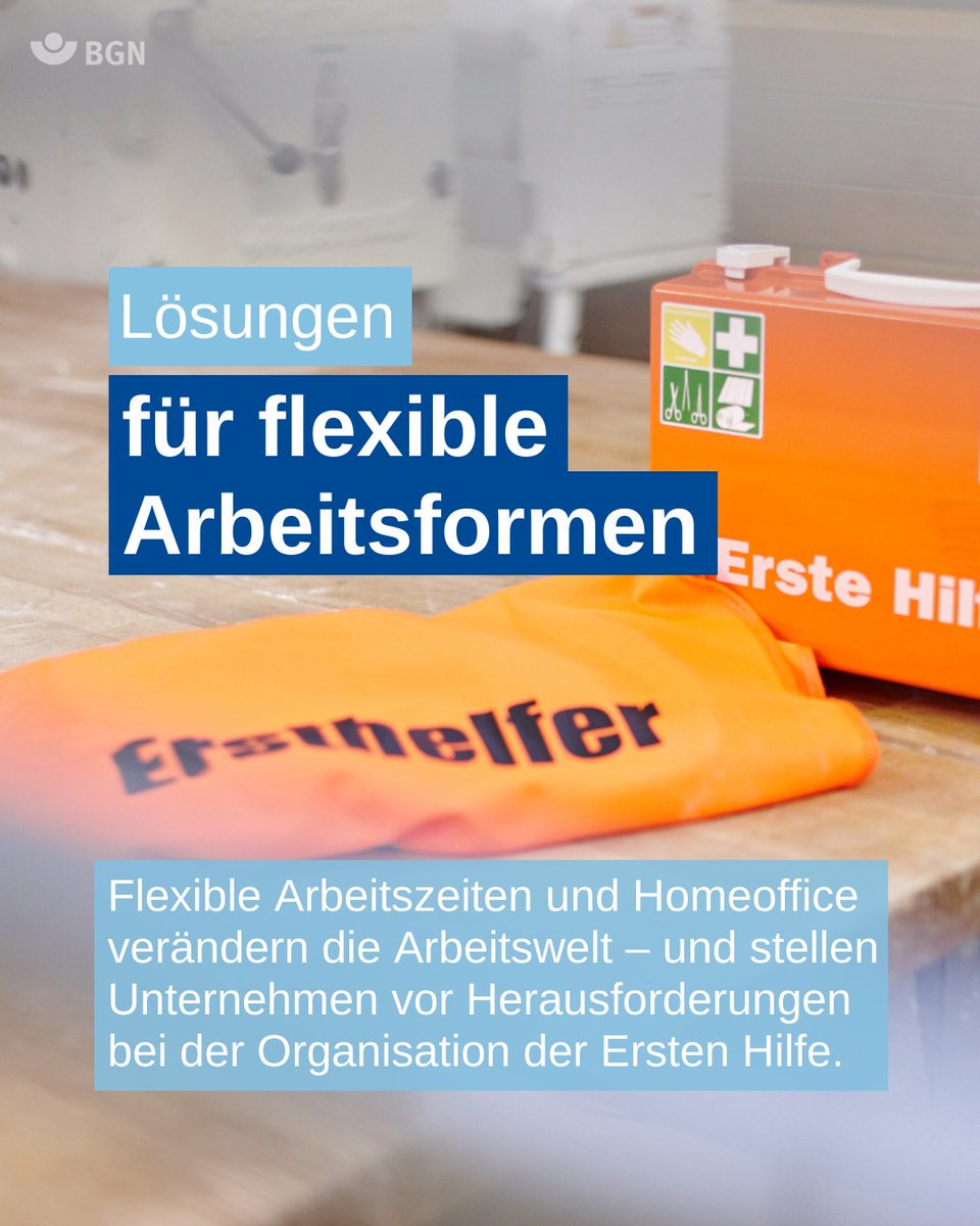 #Homeoffice-Verbot wegen fehlender #Ersthelfer?! 
In Betrieben mit 2–20 Personen muss 1 Ersthelfer vor Ort sein, ab 20 mind. 10 %. 
Flexible Arbeitszeiten erschweren die Organisation.
Wir zeigen, wie es geht!
bgn-akzente.de/gesundheitssch…

Das Beste: Die BGN übernimmt die Kosten! ✅