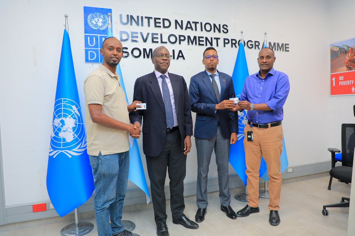 Today, <a href="/NIRASomalia/">NIRA Somalia</a> facilitated the distribution of National ID cards to Somali nationals working within UN agencies at the <a href="/UNDPSomalia/">UNDP Somalia</a> office. A special thanks to Dr. Christopher Laker, Deputy Resident Representative, UNDP staff, and the entire UN team for their warm reception.