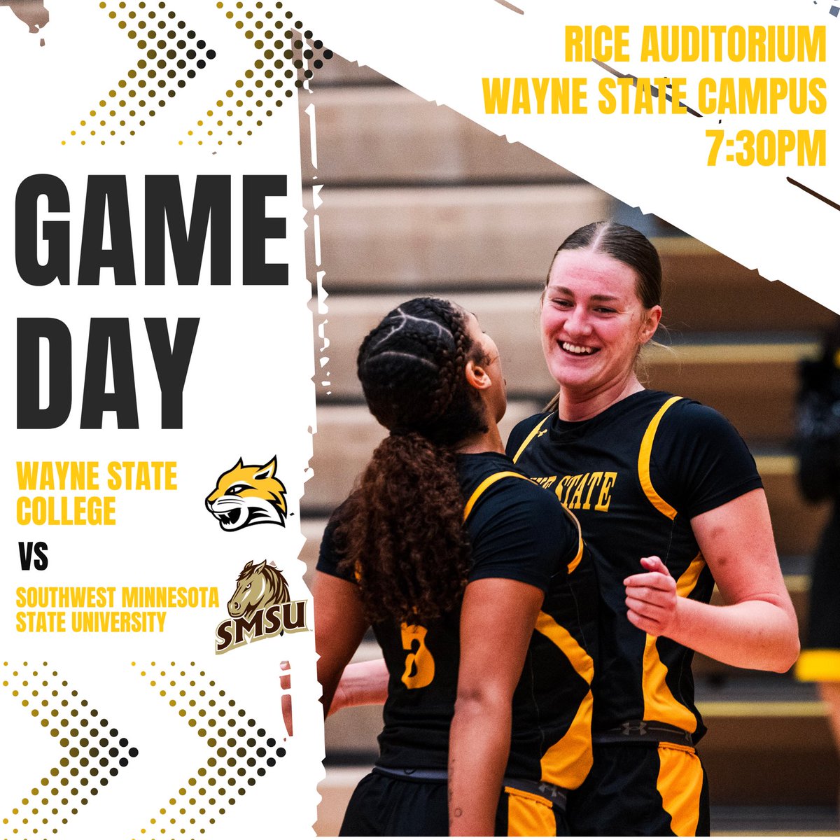 Wildcat Nation!!! It’s Game Day!! We’re at home today to take on the Southwest Minnesota State University Mustangs Come see your Cats in action! #WSCWBB #WayneStateCollege #WBB 
📺 nsicnetwork.com/wscwildcats/