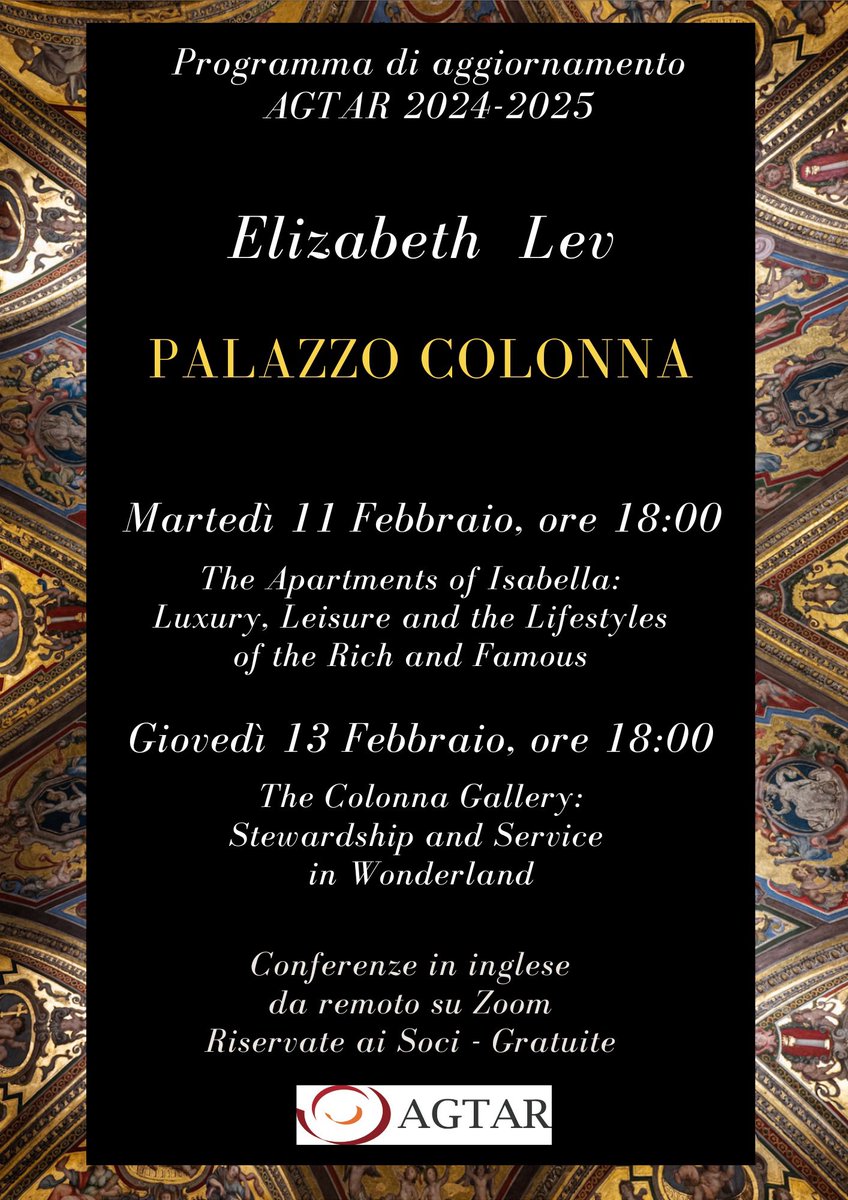 agta_guide's tweet image. Appuntamento imperdibile oggi per chi ama Roma e l’arte: la prima delle due conferenze che @lizlevrome terrà nell’ambito del programma di aggiornamento che organizziamo ogni anno per le guide. Perché anche  l’aggiornamento può essere un piacere!