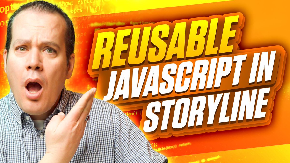 Learn how to make reusable #JavaScript functions inside of #Articulate Storyline 360 in my latest video. #eLearning #eLearningDevelopment #instructionaldesign buff.ly/3QjobJb