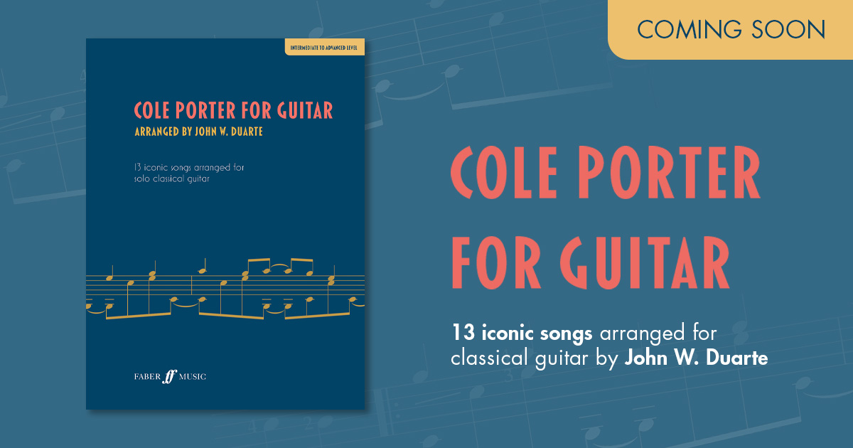 Coming soon – Cole Porter for Guitar. 

Discover 13 iconic songs arranged by the legendary classical guitarist, John W. Duarte.

fabermusic.com/shop/cole-port…

#classicalguitar #coleporter