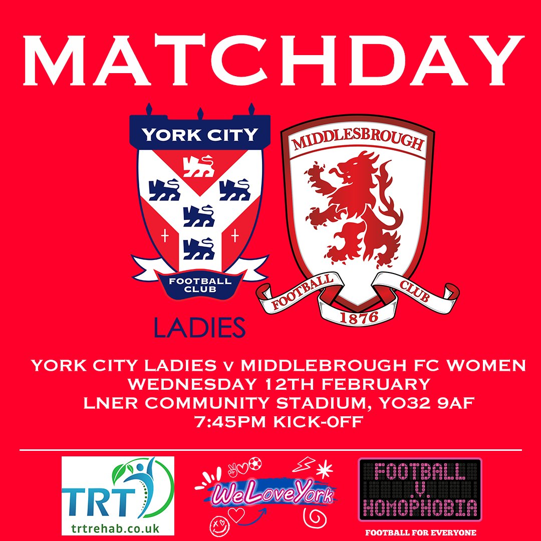 Ready for our return to the LNER Community Stadium! 👊🏻

IT'S MATCHDAY!

A reminder that tickets can still be purchased, up until kick-off, both online and at the ticket office. See you all later 👋🏻

#YCLFC #MinsterBelles