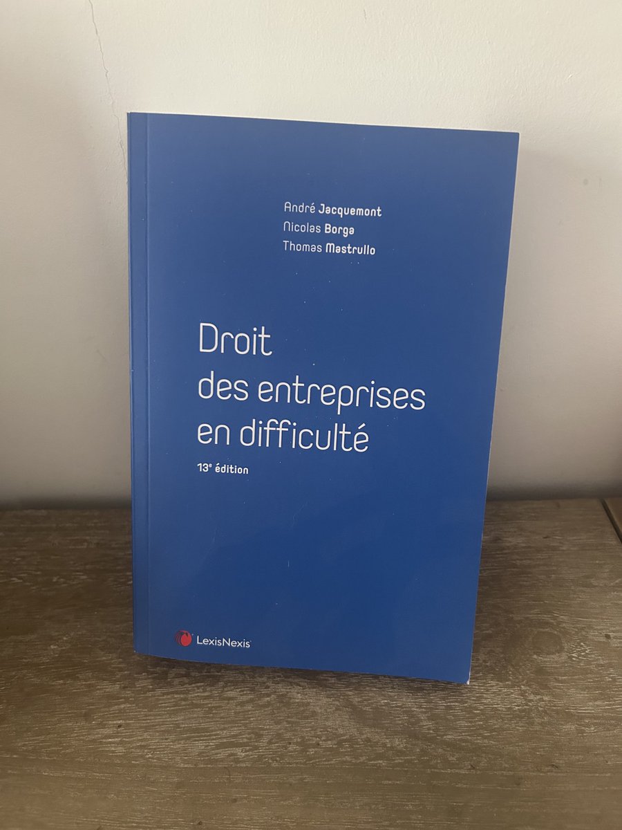 Xavier Delpech (@xavier_delpech) on Twitter photo 📚Un très grand merci à Nicolas Borga et à Thomas Mastrullo de m’avoir adressé la nouvelle édition (13e) du manuel de "Droit des entreprises en difficulté" publié par <a href="/LexisNexisFr/">LexisNexis France</a>. Très heureux de posséder cet ouvrage de référence ! 📚Un très grand merci à Nicolas Borga et à Thomas Mastrullo de m’avoir adressé la nouvelle édition (13e) du manuel de "Droit des entreprises en difficulté" publié par <a href="/LexisNexisFr/">LexisNexis France</a>. Très heureux de posséder cet ouvrage de référence !