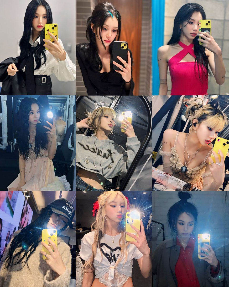 OT_9WICE's tweet photo. Después de como 926151 años Chaeyoung por fin cambio de celular, rip a sus mirror selca con el iPhone amarillo https://t.co/GkTsCQFJWu