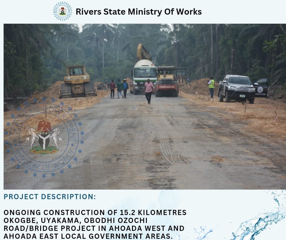 olisaelloka's tweet photo. WORK-IN-PROGRESS:
Ongoing Construction of 15.2 Kilometres Okogbe, Uyakama, Obodhi, and Ozochi Road/Bridge project in Ahoada West and Ahoada East Local Government Areas.
11/2/2025
#MoW
#BuiltToLast
#RiversFirst
#SimIsWorking https://t.co/Vsp26zCtIq