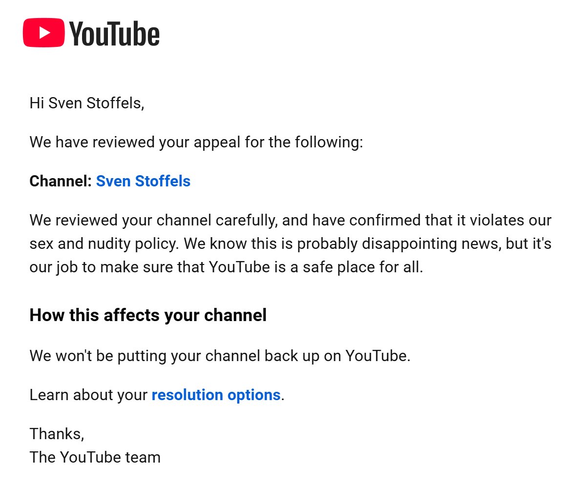 YOUTUBE CHANNEL DELETED!