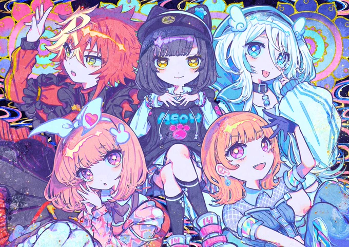 キービジュアルを描きました。カオス㌠です#電音部4thLIVE 