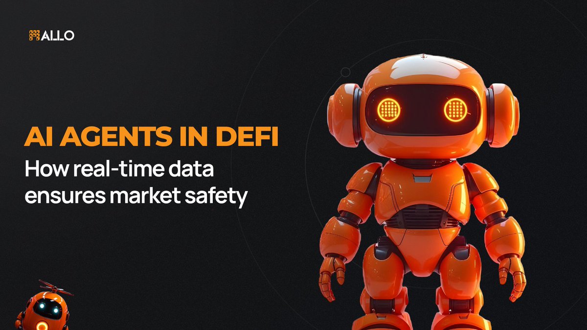 ALLO (@allo_xyz) on Twitter photo The rise of AI agents in DeFi brings efficiency and automation, but it also raises questions about safety and reliability. Real-time, accurate data is the foundation that ensures these systems operate as intended.   
Find out how the industry is tackling data challenges to The rise of AI agents in DeFi brings efficiency and automation, but it also raises questions about safety and reliability. Real-time, accurate data is the foundation that ensures these systems operate as intended.   
Find out how the industry is tackling data challenges to