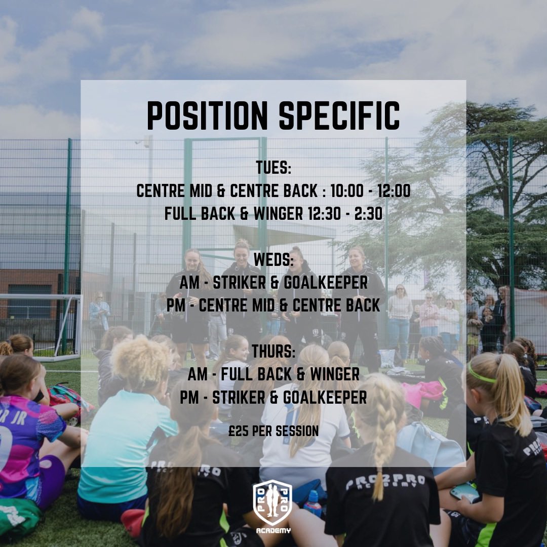 hann_godfrey's tweet image. CAMP AND POSITION SPECIFIC SESSIONS ARE NEXT WEEK! 

Get in touch now 🤩 Very few spaces are left!!