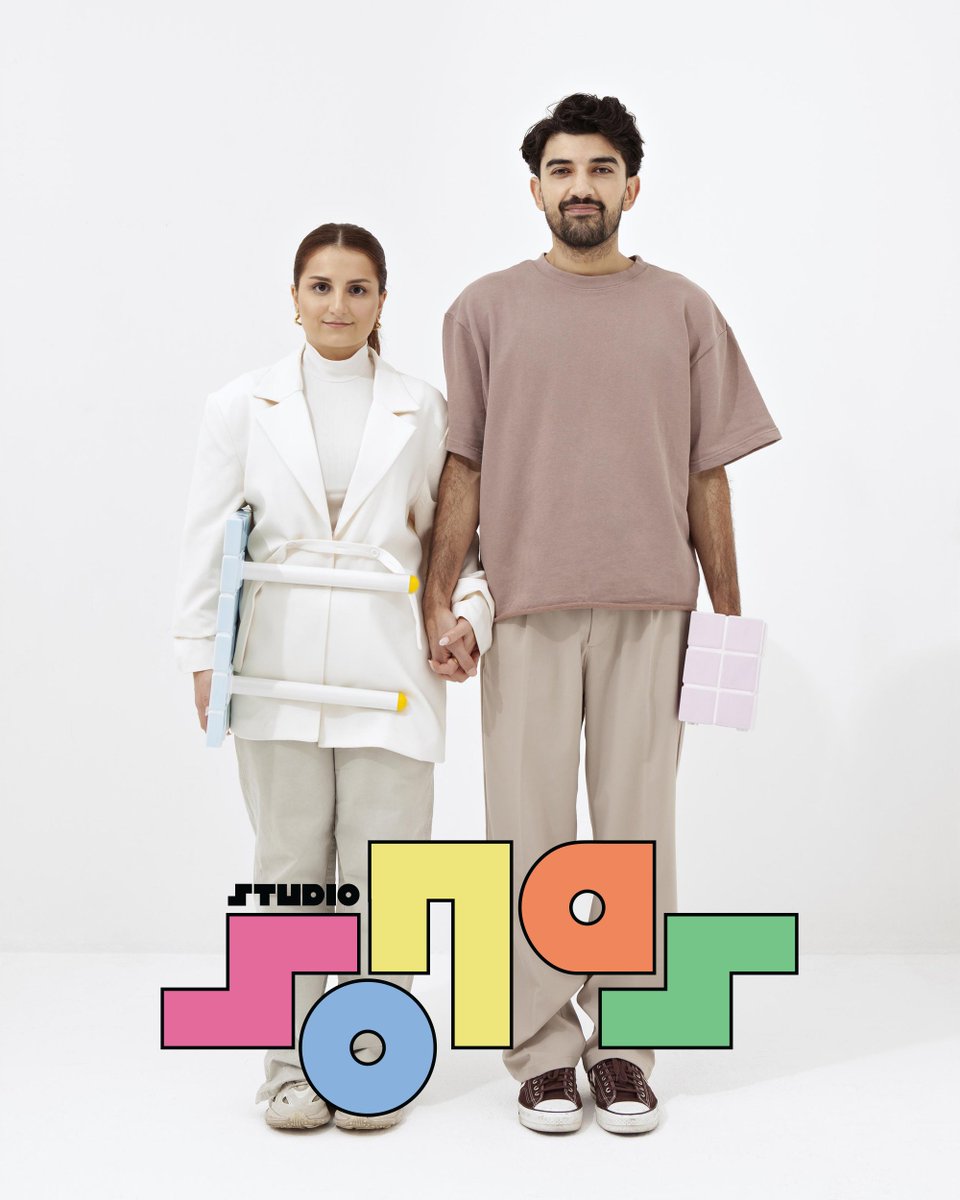 Fun, fully custom logo wordmark for Studio Sonas, a creative interior studio with a focus on materialising color.