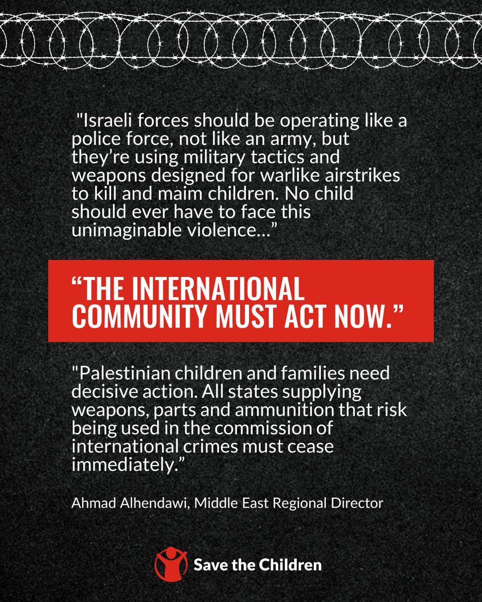 savechildrenuk's tweet photo. 🚨 NEW: At least 224 children have been killed in the West Bank by Israeli forces or settlers since January 2023, @UN data shows.

As our Middle East Director Ahmad Alhendawi says, no child should ever have to face this unimaginable violence.

The UK Government must act now. https://t.co/cZvj9lvC7T