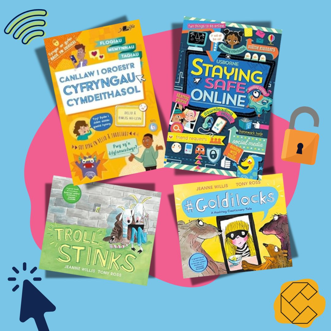 ConwyLibraries's tweet image. Today is ‘Safer Internet Day’, a chance to focus on the online safety and wellbeing of children and young people. ⬇️💙

We have handpicked some books for different age groups that cover staying safe online and how to deal with big topics like the internet. 🌐🗨️

#LoveReading