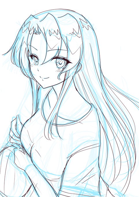 ワンドロ瑞鶴を描こうと思ったけどタイムアップ 