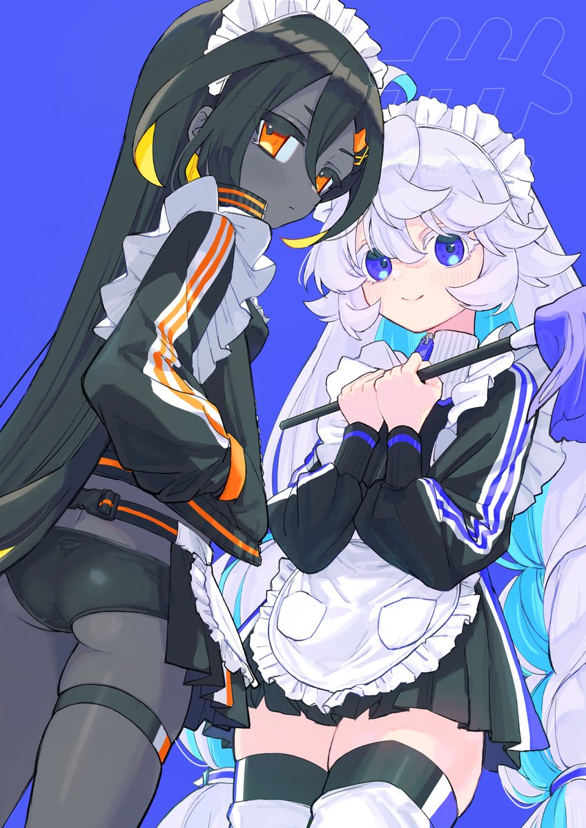 7name_'s tweet image. ジャージ水着メイド🖤🤍 #oc