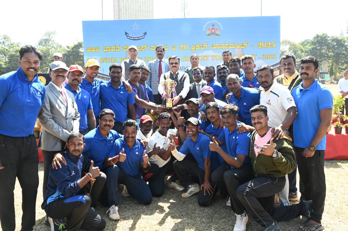 Sandeep Patil IPS (@ips_patil) on Twitter photo Karnataka Police hosted the 1st edition of South Zone T20 tournament..10 states/central forces participated..Congratulations to <a href="/tnpoliceoffl/">Tamil Nadu Police</a> on the win..Thanks to <a href="/DgpKarnataka/">DGP KARNATAKA</a> for support and handing over the trophies.. Karnataka Police hosted the 1st edition of South Zone T20 tournament..10 states/central forces participated..Congratulations to <a href="/tnpoliceoffl/">Tamil Nadu Police</a> on the win..Thanks to <a href="/DgpKarnataka/">DGP KARNATAKA</a> for support and handing over the trophies..