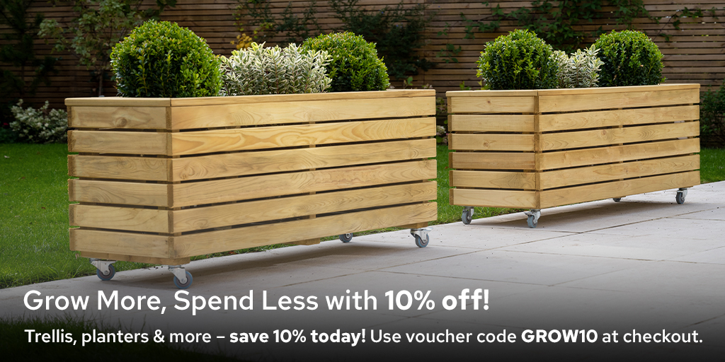 BuyShedsDirect's tweet photo. Grow More, Spend Less with 10% off Grow Your Own! 📷📷
SAVE today on trellis, planters &amp; more!

Use code GROW10 at checkout.

SHOP NOW- https://t.co/7z9OJBVlgB https://t.co/dXi624kgFm