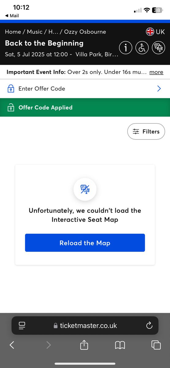 _just_lexi_'s tweet photo. @_Lukeisonfire @TicketmasterCS I literally got to the front of the queue, and it WOULDNT LOAD THE MAP. so upset https://t.co/eVKwH3TLe0
