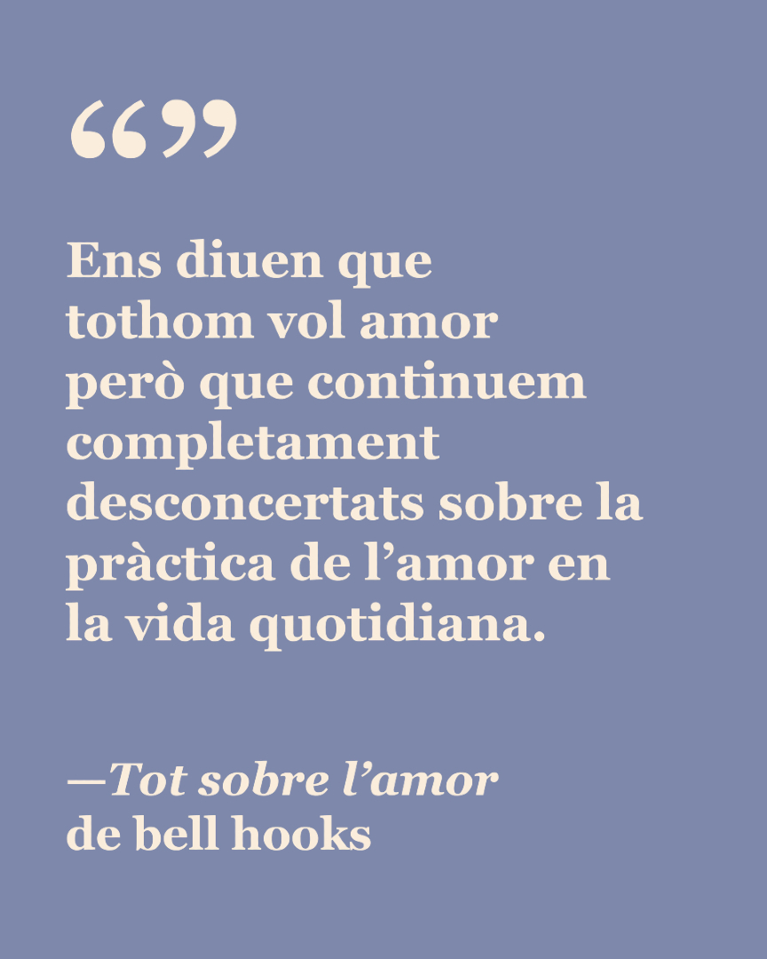 🔎 Segons hooks, un dels grans problemes de l’amor és que no en tenim una definició clara i compartida. 

❤️‍🔥 Aquest llibre ens planteja noves formes de pensar l’amor, que defineix com una acció i no com un sentiment

'Tot sobre l'amor', de bell hooks📕

tigredepaper.cat/ca/cataleg/tot…