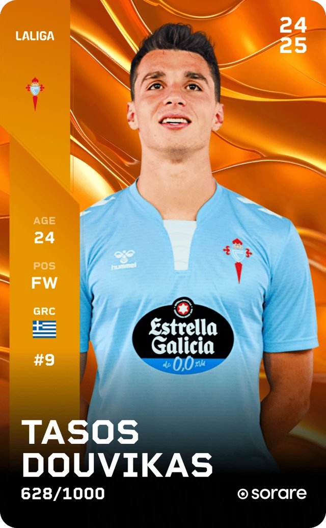 I'm giving away one of the bet Of this Winter's transfer Window.
This is Tasos Douvikas.
Bought by Como as first striker, sharing the spot with Patrick Cutrone.⚪🔵

To enter the giveaway
💫Follow mr.cocher on x
♥️like this post
🔁share this post

🖋️your sorare name.