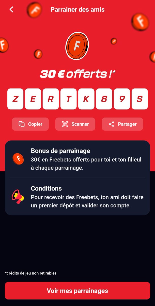 Zertox1z's tweet image. 30 euros offerts sur Betclic avec le code ZERTK89S et pari 100% remboursé jusqu’à 100 euros ! #Freebetsbetclic #parrainageBetclic #codepromo