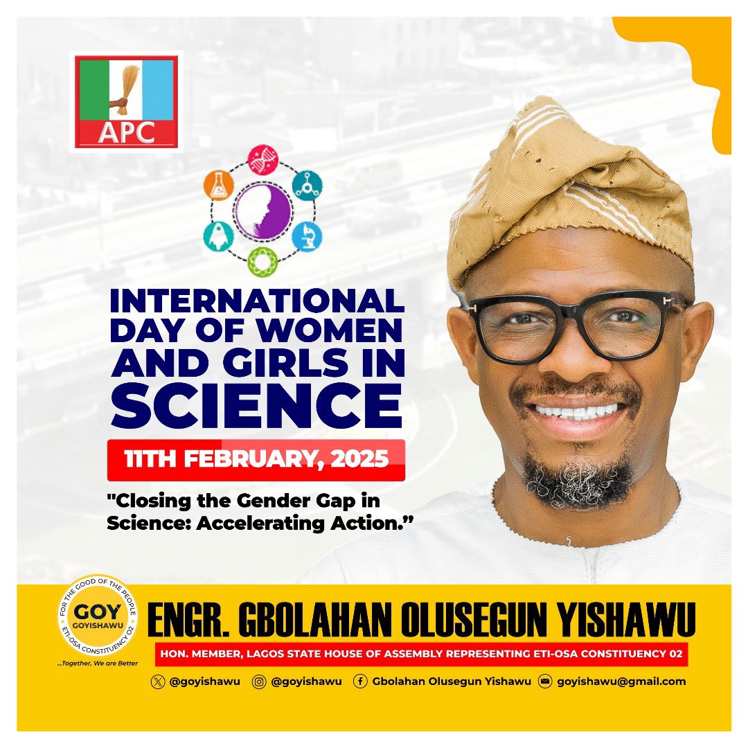 GOYishawu's tweet photo. Talent, not gender, should define success in science. Let’s break barriers and invest in women in STEM.

Happy International Day of Women and Girls in Science!

#WomenAndGirlsInScience
#STEMEquality
#AcceleratingChange https://t.co/1mZRk3XFq6