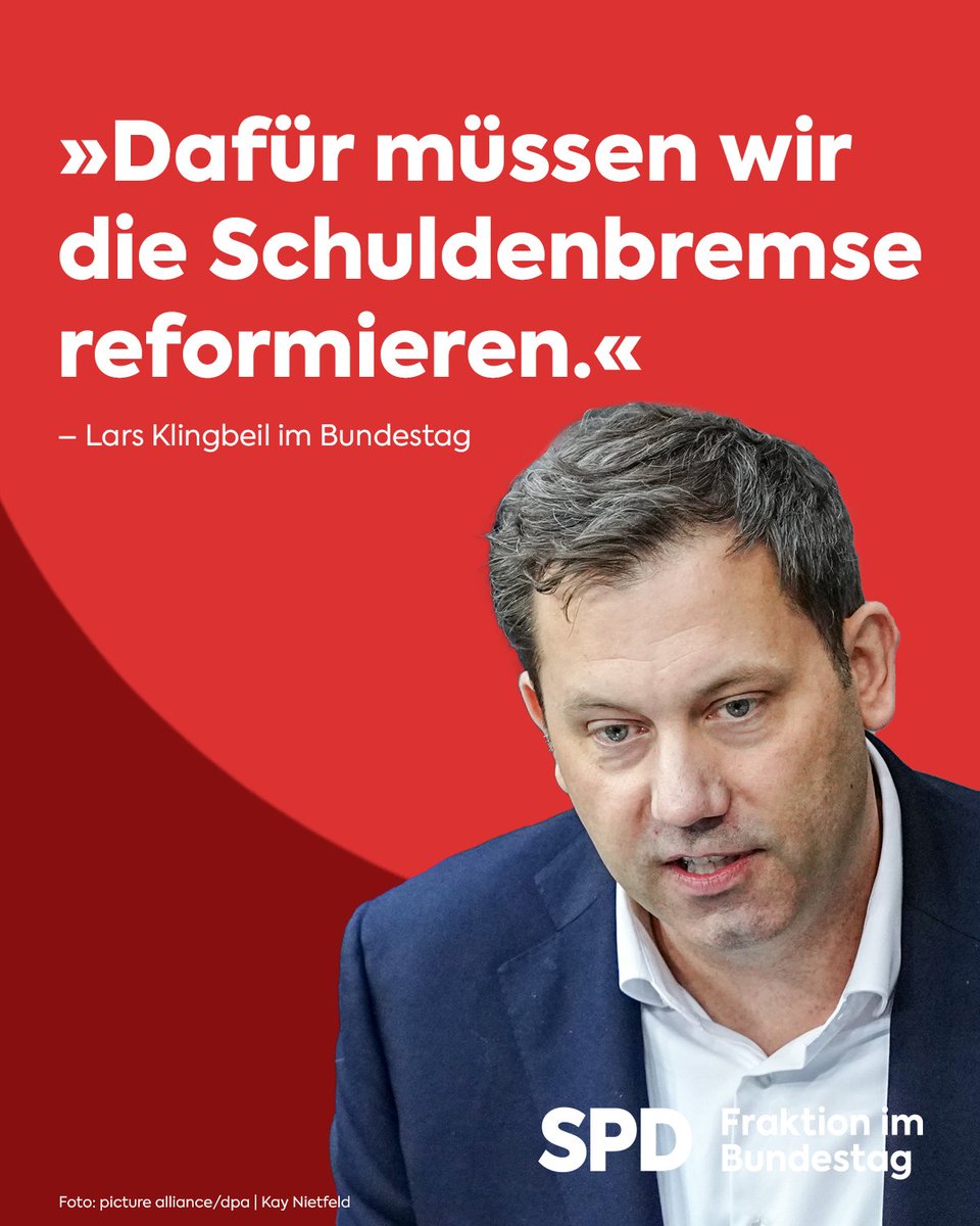 SPD-Fraktion im Bundestag (@spdbt) on Twitter photo "Wenn wir wollen, dass Deutschland ein starkes Land bleibt, dann müssen wir viel mehr investieren: Investitionen in Bildung, in Infrastruktur, in Digitalisierung, in Klimaneutralität und auch in unsere Sicherheit", so <a href="/larsklingbeil/">Lars Klingbeil 🇪🇺</a> im Bundestag. "Wenn wir wollen, dass Deutschland ein starkes Land bleibt, dann müssen wir viel mehr investieren: Investitionen in Bildung, in Infrastruktur, in Digitalisierung, in Klimaneutralität und auch in unsere Sicherheit", so <a href="/larsklingbeil/">Lars Klingbeil 🇪🇺</a> im Bundestag.