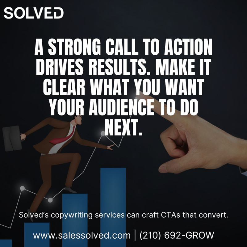SolvedCEO's tweet image. A strong call to action drives results. Make it clear what you want your audience to do next. Solved’s copywriting services can craft CTAs that convert.  rfr.bz/t45e59c