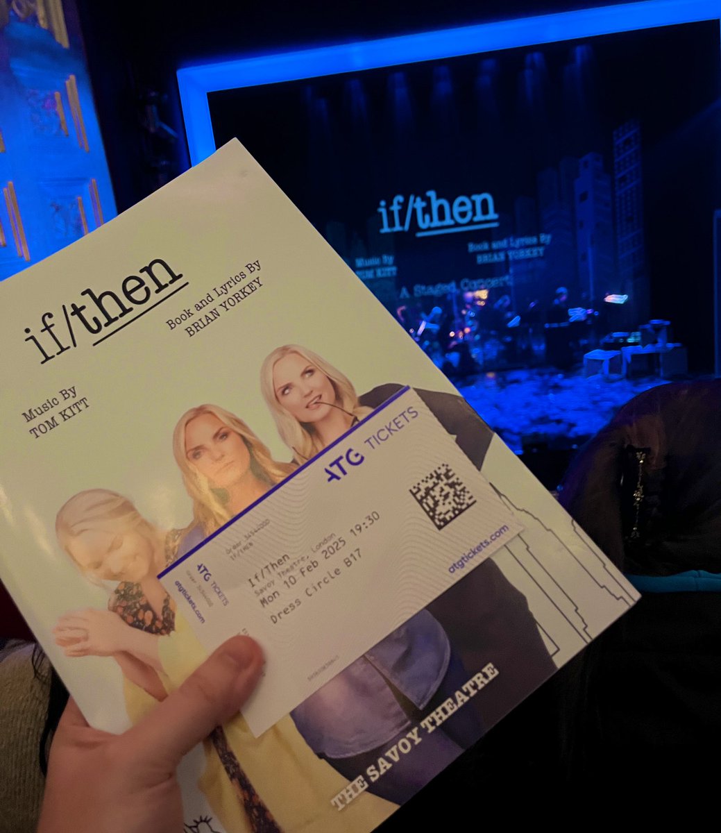[🎟️ GIFTED] We had a great time last night at The Savoy Theatre for the concert production of ‘If/Then’, which is playing one more performance at the venue next Monday, 17th February! 

🎟️: atgtickets.com/shows/if-then/…