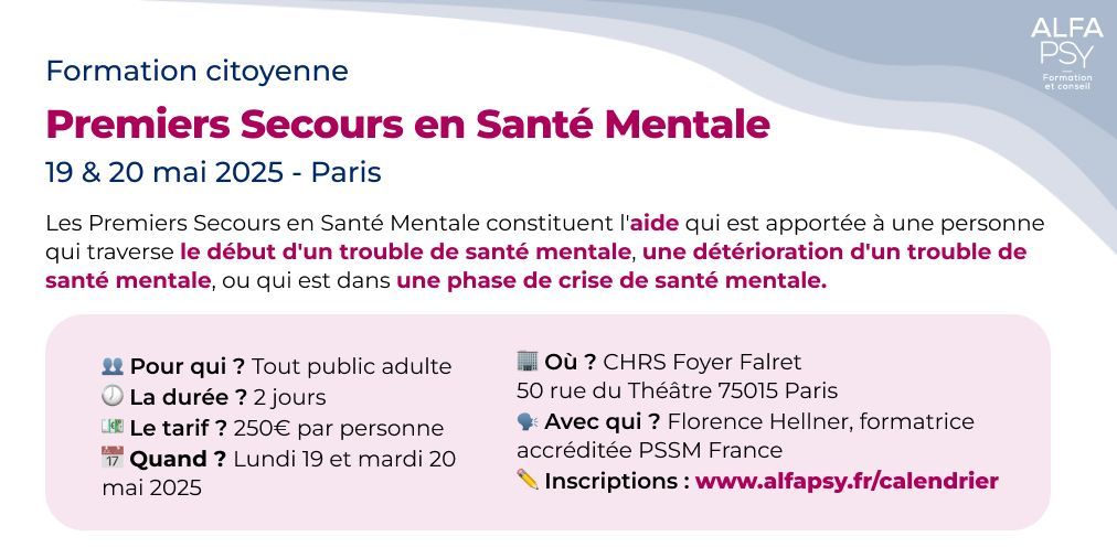 Alfapsy - Formations en santé mentale et sociale tweet media