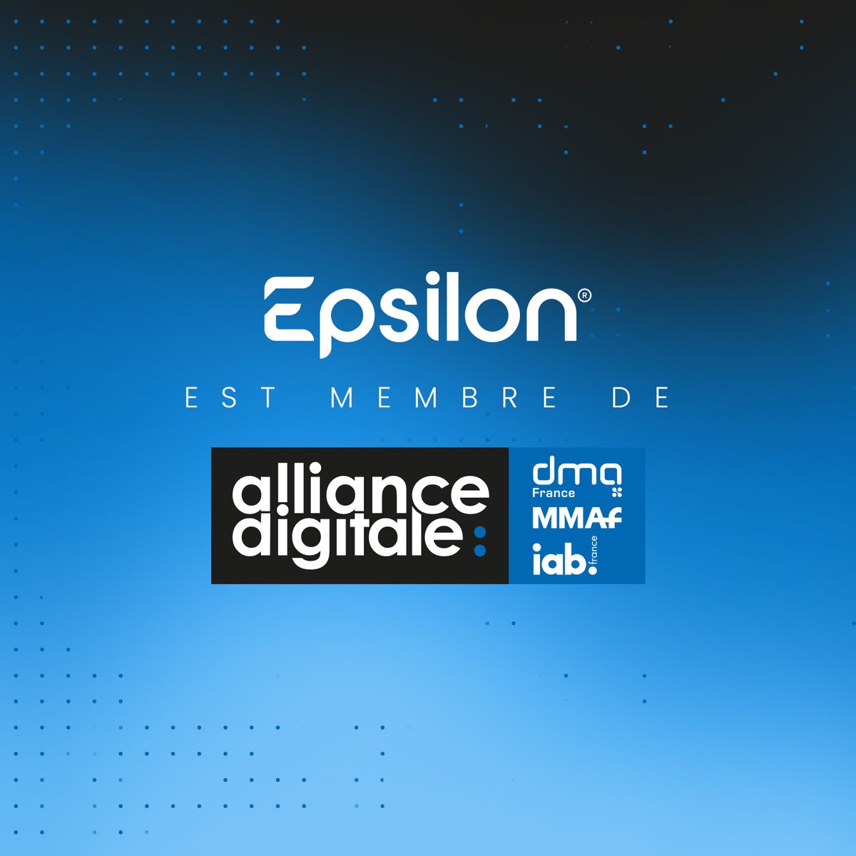 Epsilon France (@epsilondatamktg) on Twitter photo Epsilon France devient membre de l' <a href="/Alliance_Dgtle/">Alliance Digitale</a> ! Nous sommes fiers d'intégrer le groupe de travail dédié au Marketing Conversationnel. Une belle opportunité pour partager nos expertises et enrichir les échanges sur l'avenir du #MarketingDigital.
Merci à Alliance Digitale 🙏 Epsilon France devient membre de l' <a href="/Alliance_Dgtle/">Alliance Digitale</a> ! Nous sommes fiers d'intégrer le groupe de travail dédié au Marketing Conversationnel. Une belle opportunité pour partager nos expertises et enrichir les échanges sur l'avenir du #MarketingDigital.
Merci à Alliance Digitale 🙏