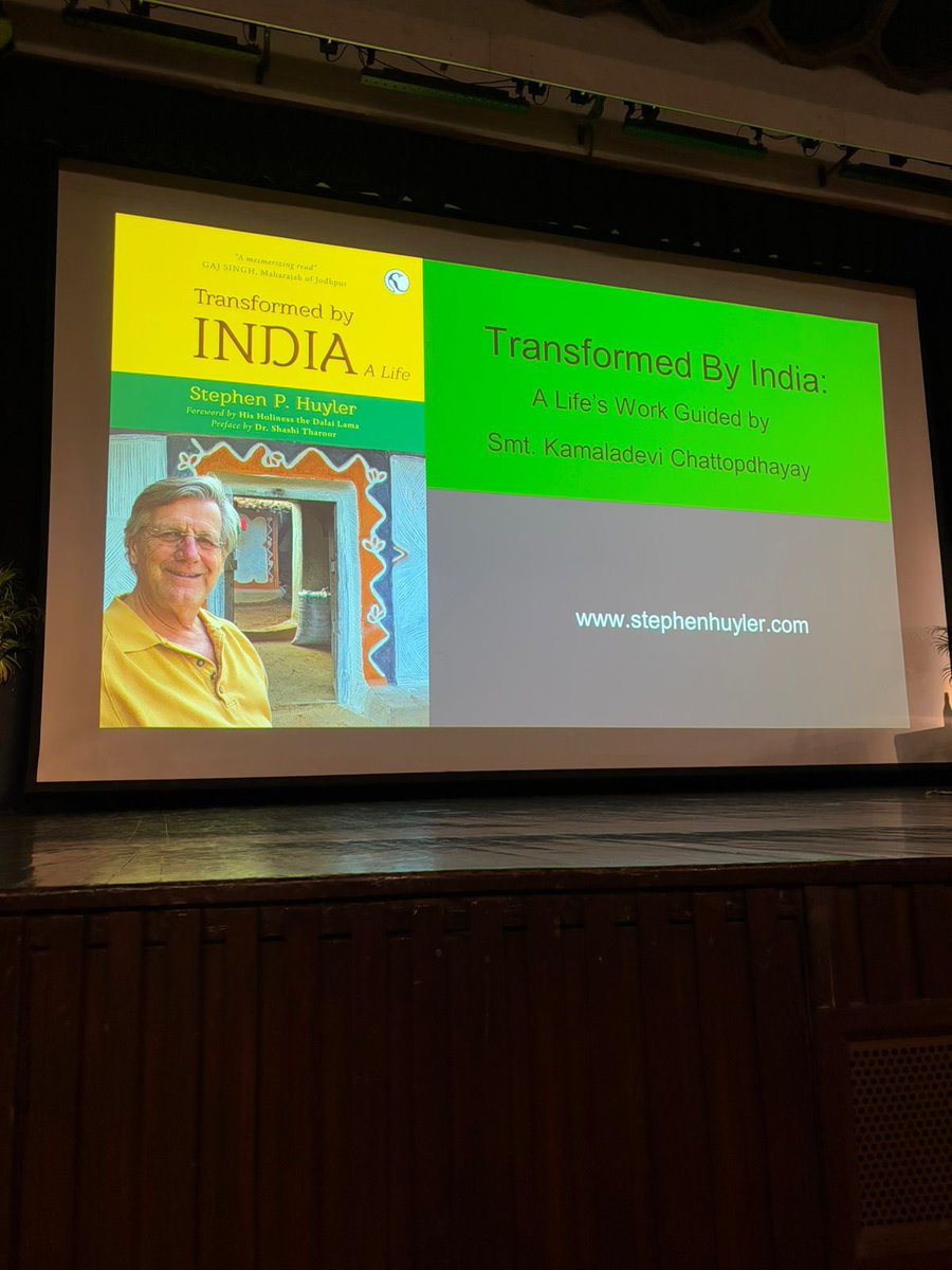 PippaRannBooks's tweet photo. Lovely feedback from Bharati Motwani, Writer about Stephen Huyler’s talk in Delhi about his book, Transformed By India - "What an impression your talk last night made on me! Have been thinking about it ever since @IIC_Delhi @PrabhuGuptara @joshi_ratna https://t.co/C2gzPxTCCi https://t.co/o1urmvbvfs
