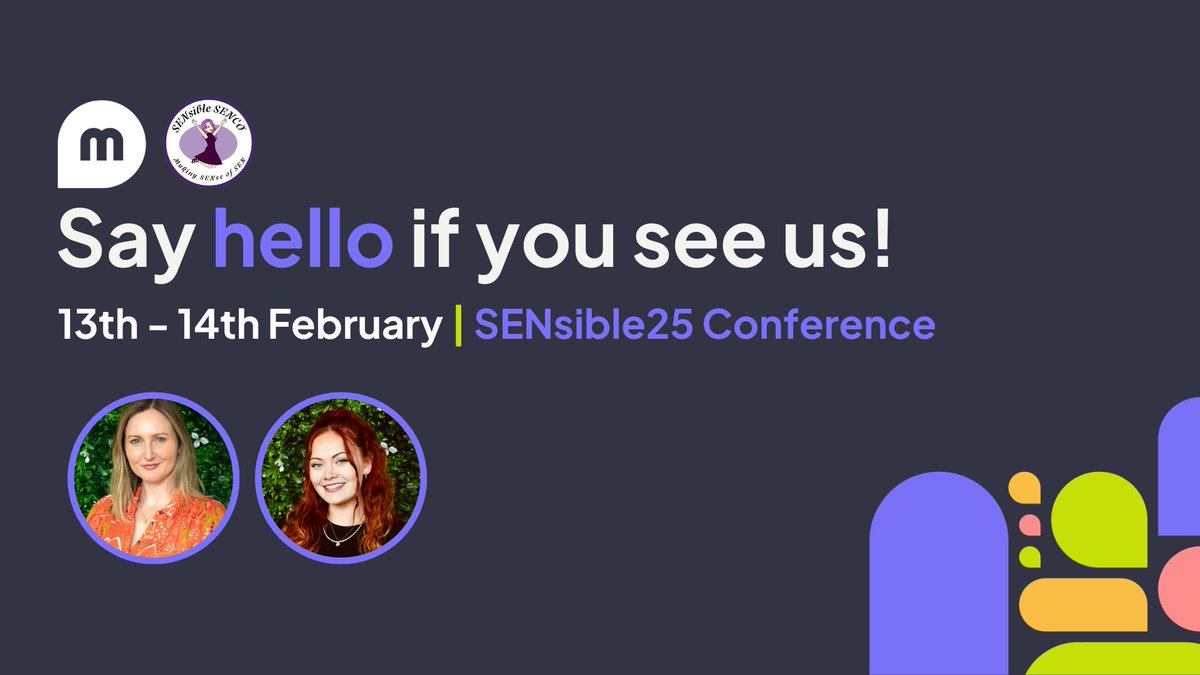 Mable (@mabletherapy) on Twitter photo 💜 We’re attending SENsible25 at the Crowne Plaza on Feb 13-14!
Come and chat with us about how Mable Therapy supports schools with innovative online speech & language therapy.
Let’s connect and explore how we can make a difference together! 👋
| <a href="/SensibleSENCO/">SENsible SENCO</a> | 💜 We’re attending SENsible25 at the Crowne Plaza on Feb 13-14!
Come and chat with us about how Mable Therapy supports schools with innovative online speech & language therapy.
Let’s connect and explore how we can make a difference together! 👋
| <a href="/SensibleSENCO/">SENsible SENCO</a> |