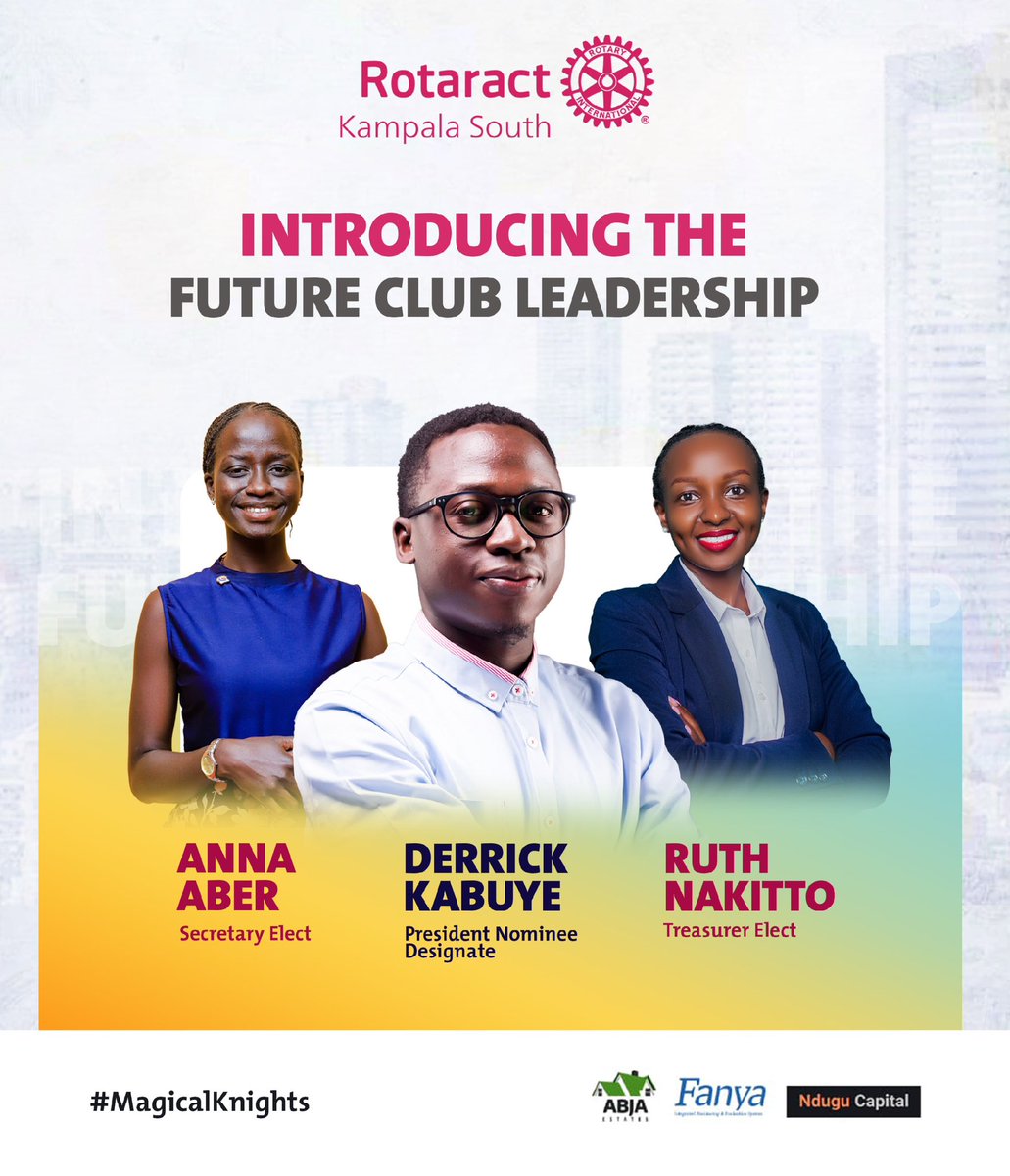 We are proud to introduce our future leadership; Derrick Kabuye (President Nominee Designate), Anna Aber (Secretary Elect), and Ruth Nakitto (Treasurer Elect). As they step up to lead, we look forward to more community impact, professional growth of members, and all the fun that