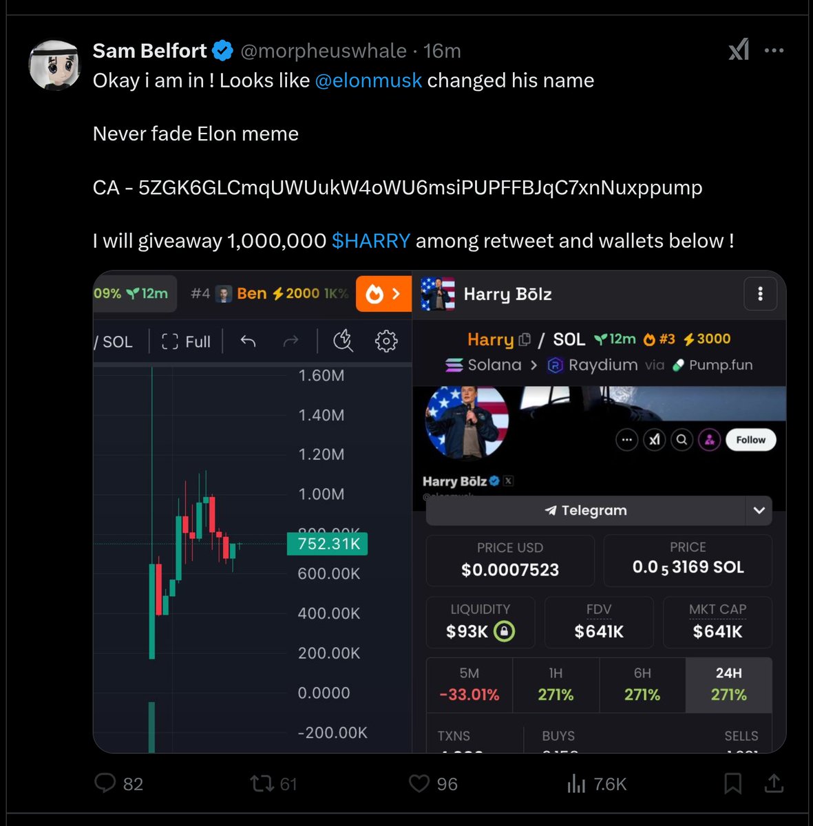 MastrXYZ's tweet image. 🚨WARNING!🚨

The Solana #Syndicate master scammer account @morpheuswhale is shilling $HARRY

Be aware of farming and a rug at the end—just like everything else from them!

$HARRY CA: 5ZGK6GLCmqUWUukW4oWU6msiPUPFFBJqC7xnNuxppump

Our recommendation: Stay away from this!