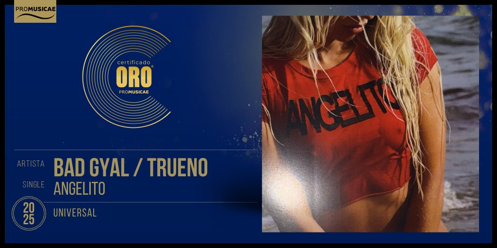 🎶  #DiscoDeOro📀para ANGELITO de <a href="/bad_gyal_pussy/">Bad Gyal</a> y <a href="/TruenoOficiaI/">TR1 ⛈</a>