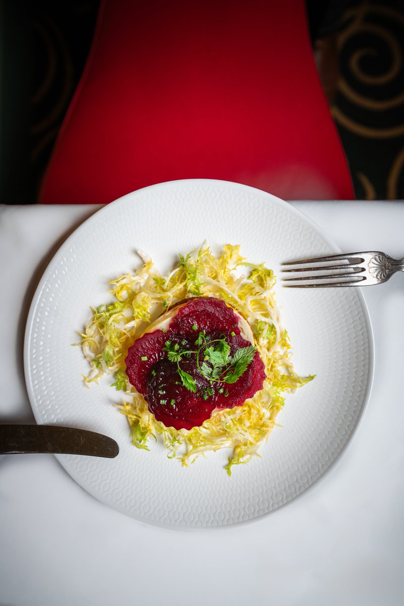 Goat’s cheese and beetroot tartine is featured on our set price lunch and pre-theatre menu. £20 for 2 courses and £25 for three - a bargain !