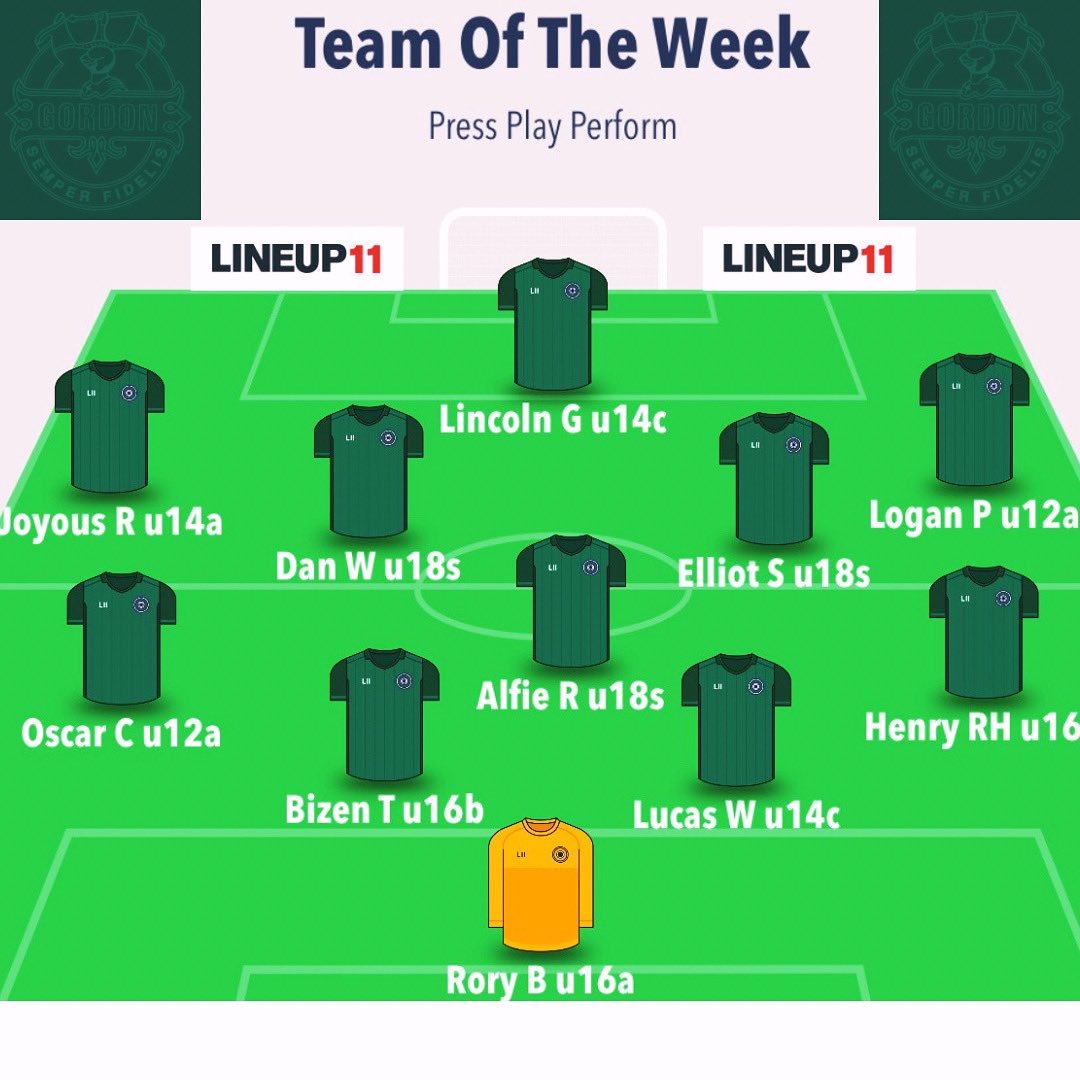 Football Team of The Week #bleedgreen <a href="/GordonsSch/">Gordon's School</a>